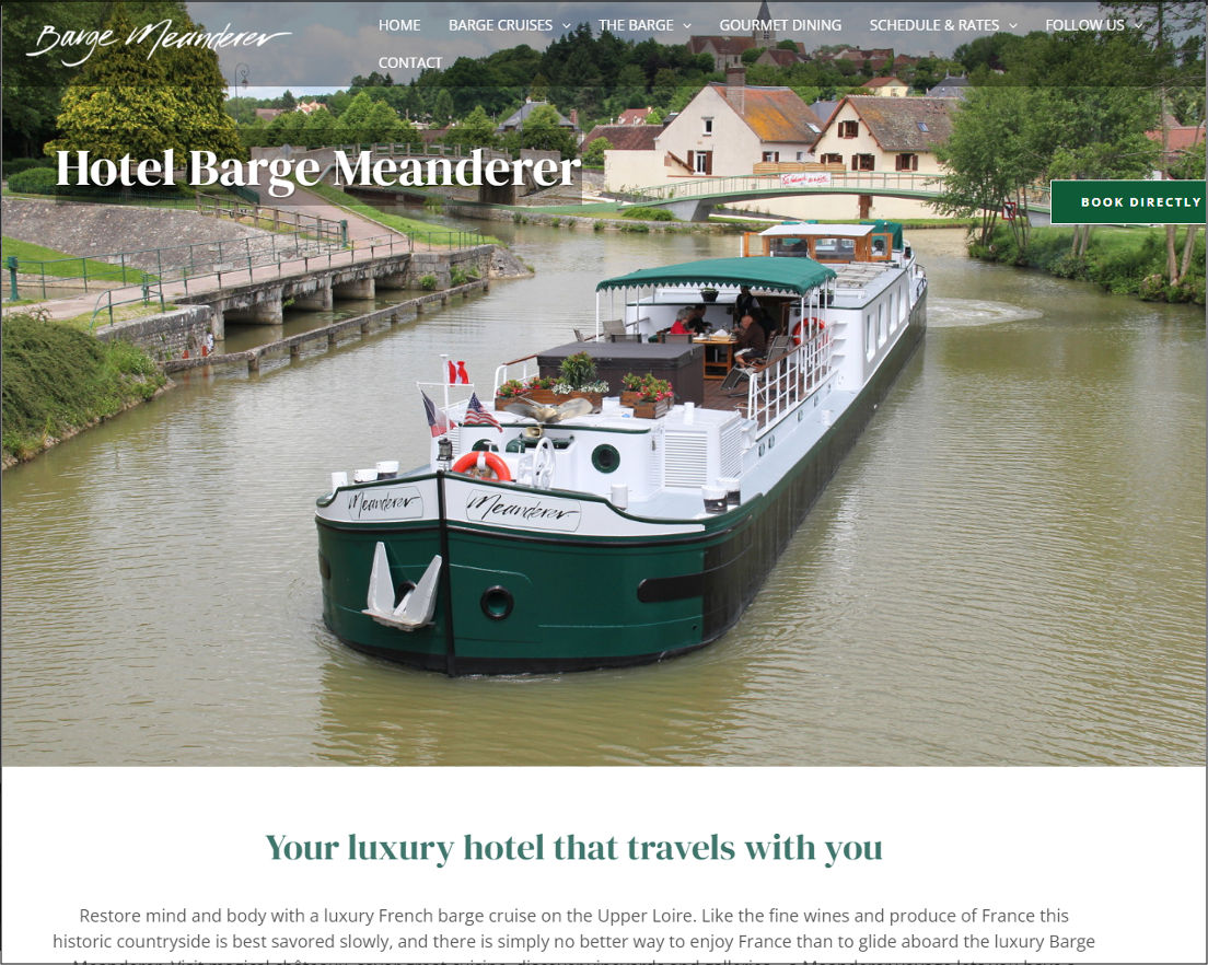 Barge Meanderer - French Barge Luxury Cruising